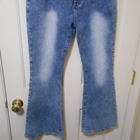 MENS WBESTWIND FLARE LEG DENIM JEANS SIZE XL 5 POCKET ZIP CLOSE SIZE XL 30X36 👩 - Picture 11 of 11